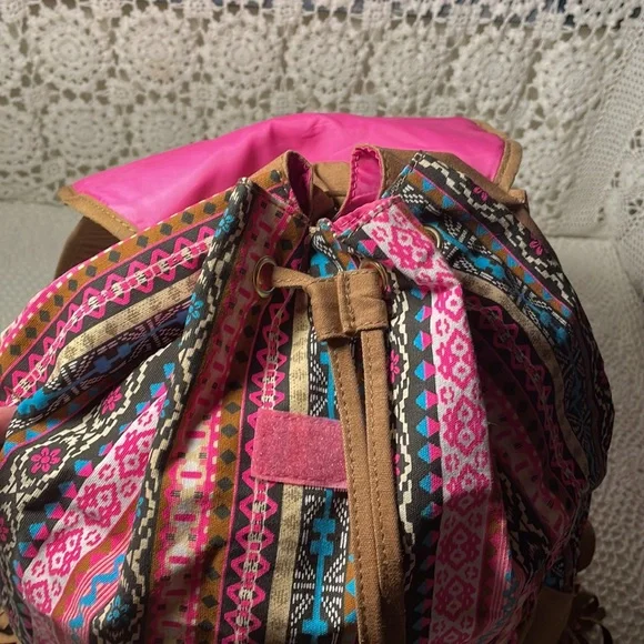 Justice Multicolor Fringe Backpack - Picture 9 of 15